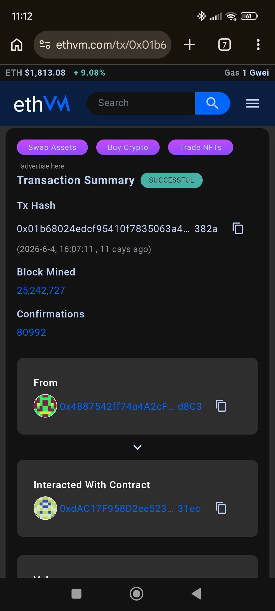 Evidence 4 for 0x80384301085e5e324FcbEE2e07Bcc88077e43ec9