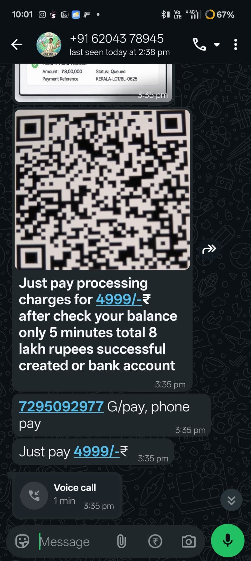 Evidence 5 for +6204378945
