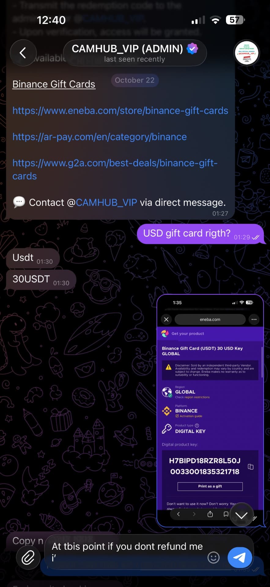 Evidence 1 for @camhub_vip