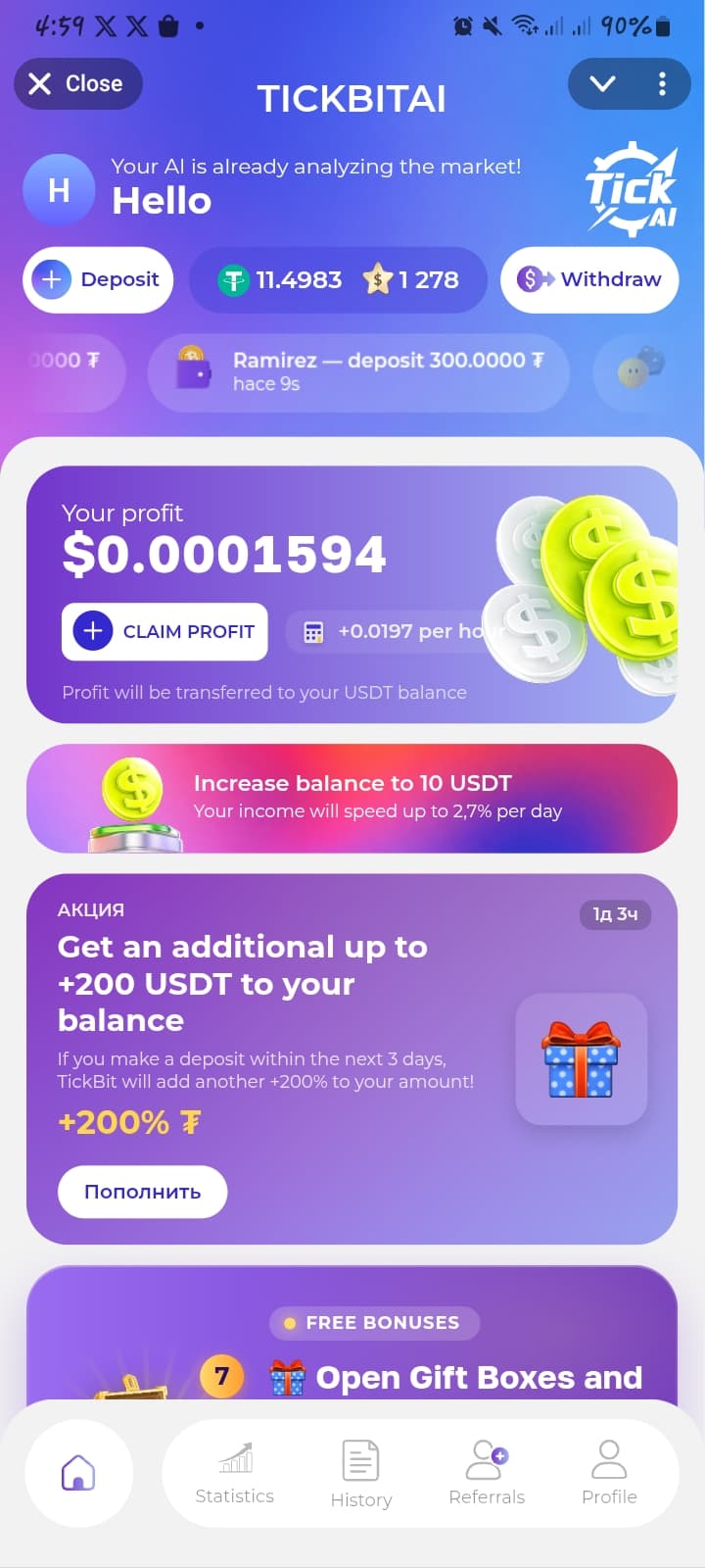 Evidence 1 for @https://t.me/TickBitEarn_bot?start=ref_7222212601